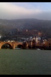 The Old Bridge and Heidelberg Castle by the Neckar River in Germany